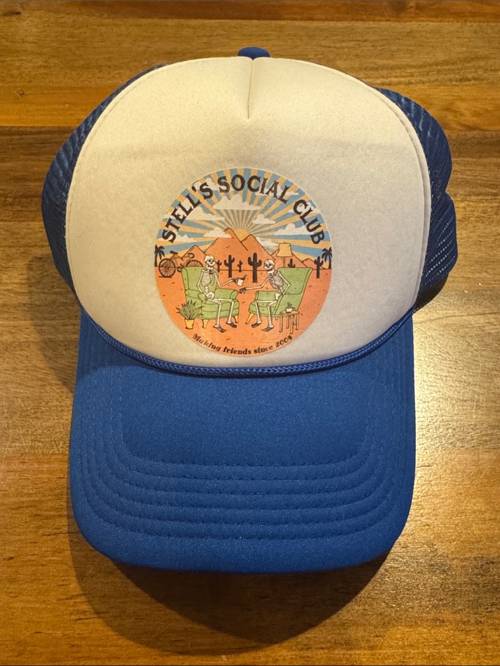 Women’s Blue and White Trucker Hat